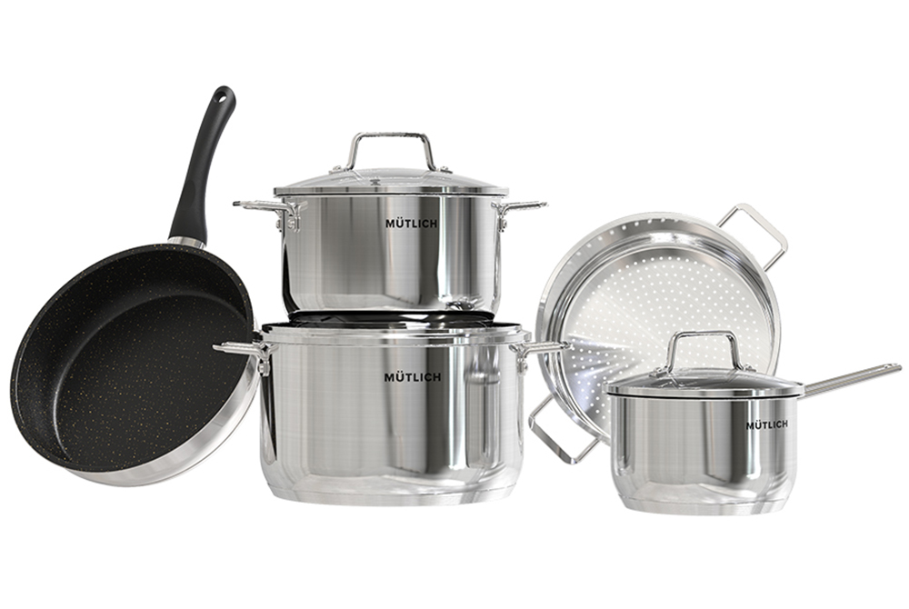 Bộ nồi chảo Inox cao cấp MUTLICH MG255I
