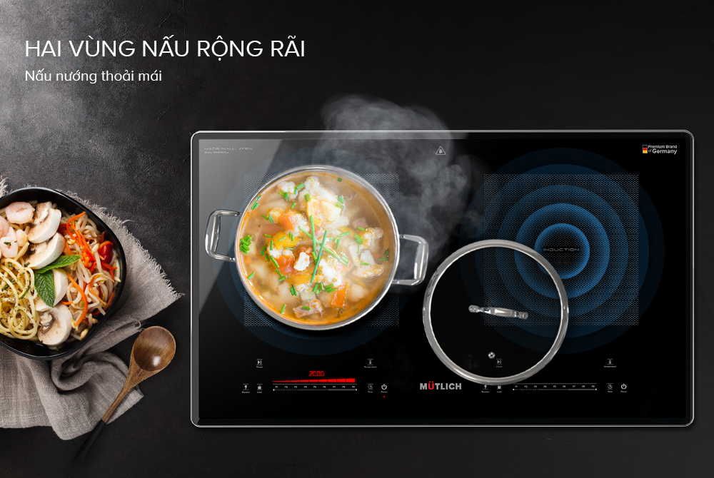 HAI VÙNG NẤU RỘNG RÃI, THOẢI MÁI NẤU NƯỚNG